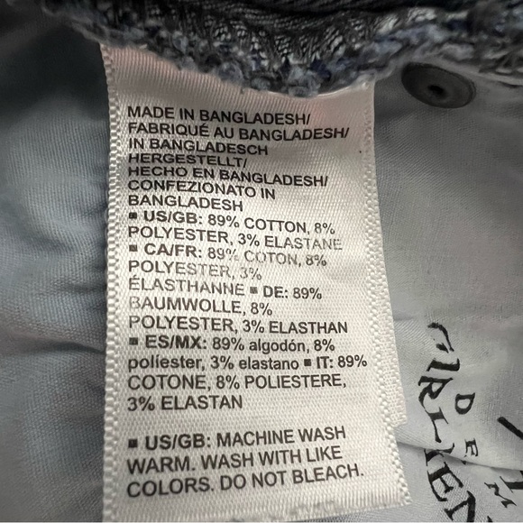 Daily Ritual Girlfriend Jeans Womens Plus 32 Blue Mid Rise Stretch Cropped Denim - Picture 9 of 10